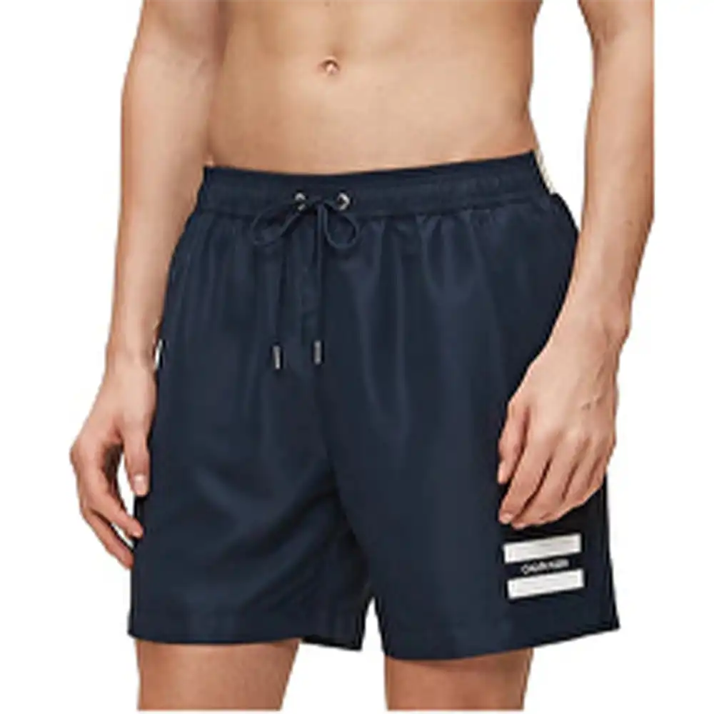 Short de bain homme Calvin Klein medium drawstring Bleu - ZESHOES