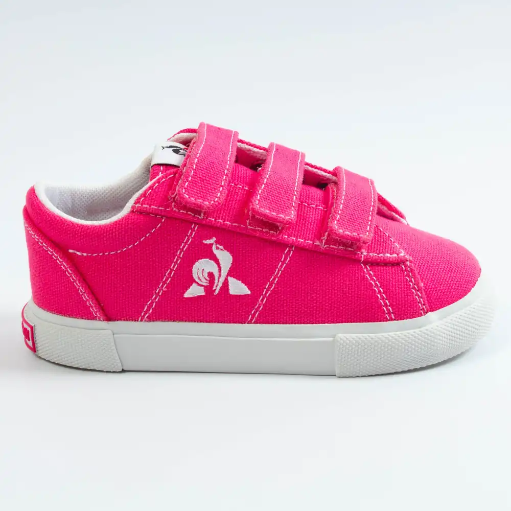 Basket basse fille Le Coq Sportif VERDON PLUS INF Rose - ZESHOES