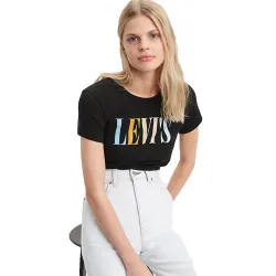Tee shirt manche courte femme Levis The perfect Noir - ZESHOES