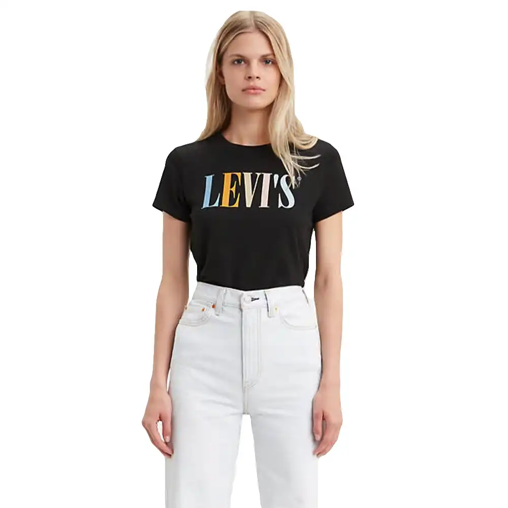 Tee shirt manche courte femme Levis The perfect Noir - ZESHOES