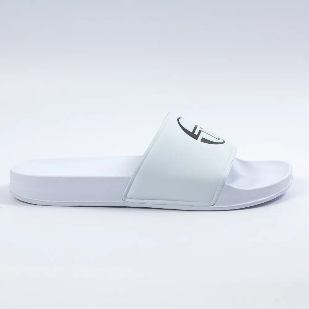 Claquette homme Sergio Tacchini front logo Blanc ZESHOES