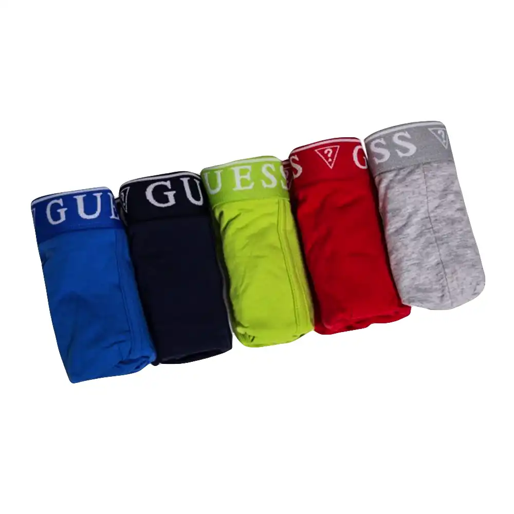 Boxer homme Guess triangle logo pack x5 Multicolor - ZESHOES