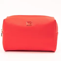 Trousse de toilette femme Guess Nohea Large Top Zip red Orange - ZESHOES
