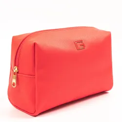 Trousse de toilette femme Guess Nohea Large Top Zip red Orange - ZESHOES