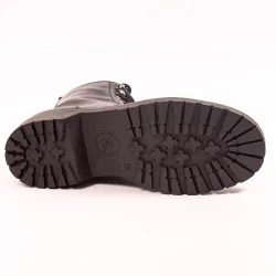 Basket montante femme Guess Talisi Genuine Leather Combat Boot Noir - ZESHOES