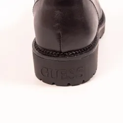 Basket montante femme Guess Talisi Genuine Leather Combat Boot Noir - ZESHOES