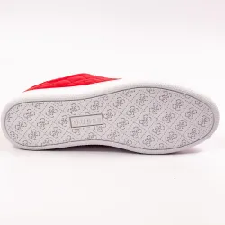 Basket basse femme Guess Reace Quilted Sneaker Rouge - ZESHOES
