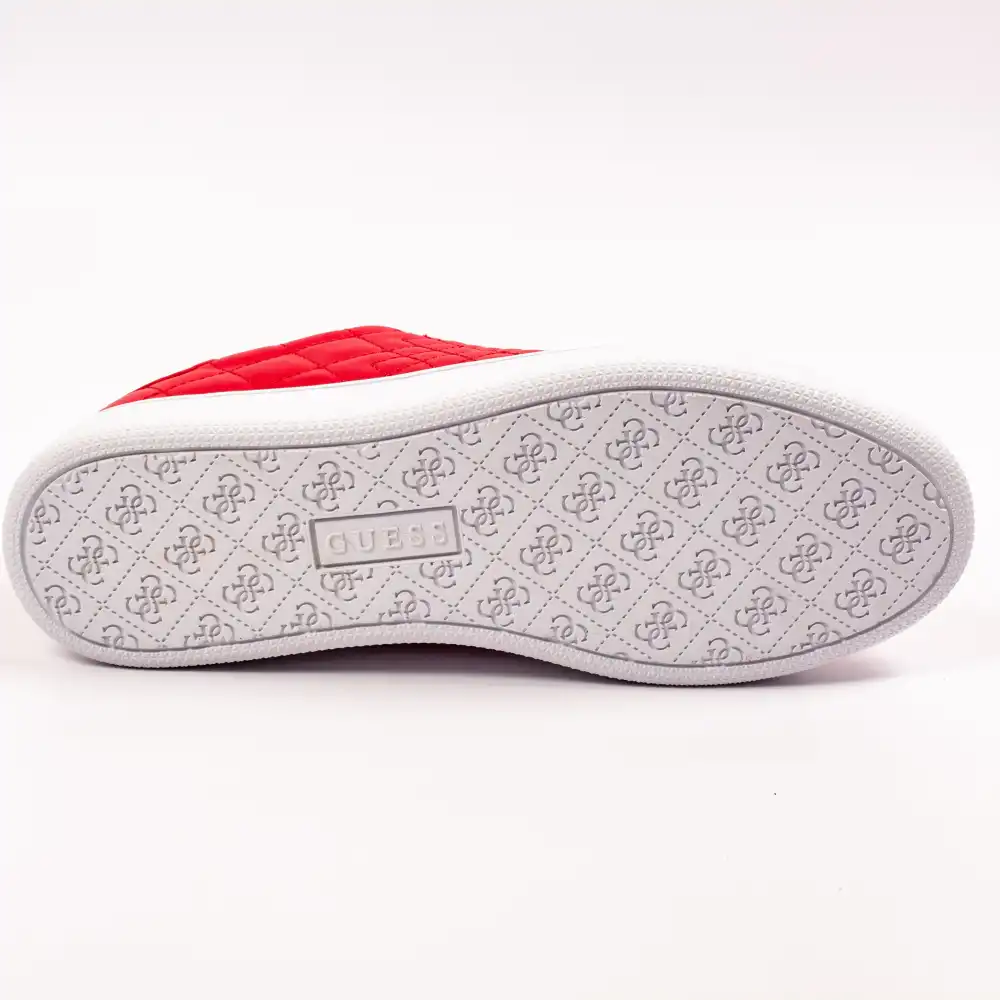 Basket basse femme Guess Reace Quilted Sneaker Rouge - ZESHOES