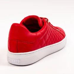 Basket basse femme Guess Reace Quilted Sneaker Rouge - ZESHOES