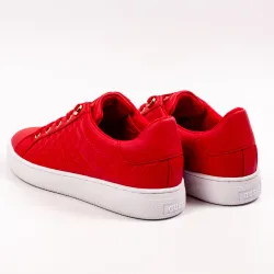 Basket basse femme Guess Reace Quilted Sneaker Rouge - ZESHOES