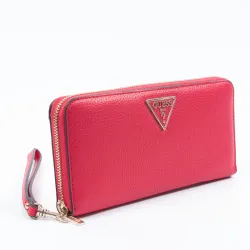 Portefeuille femme Guess Becca Long Zipper Pull Rouge - ZESHOES