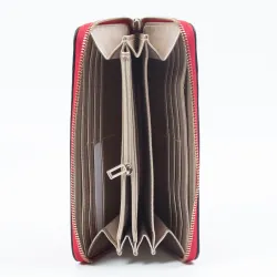 Portefeuille femme Guess Becca Long Zipper Pull Rouge - ZESHOES