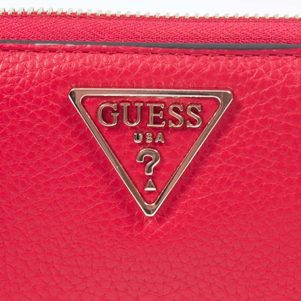 Portefeuille femme Guess Becca Long Zipper Pull Rouge - ZESHOES