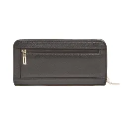 Portefeuille femme Guess Becca Long Zipper Pull Noir - ZESHOES
