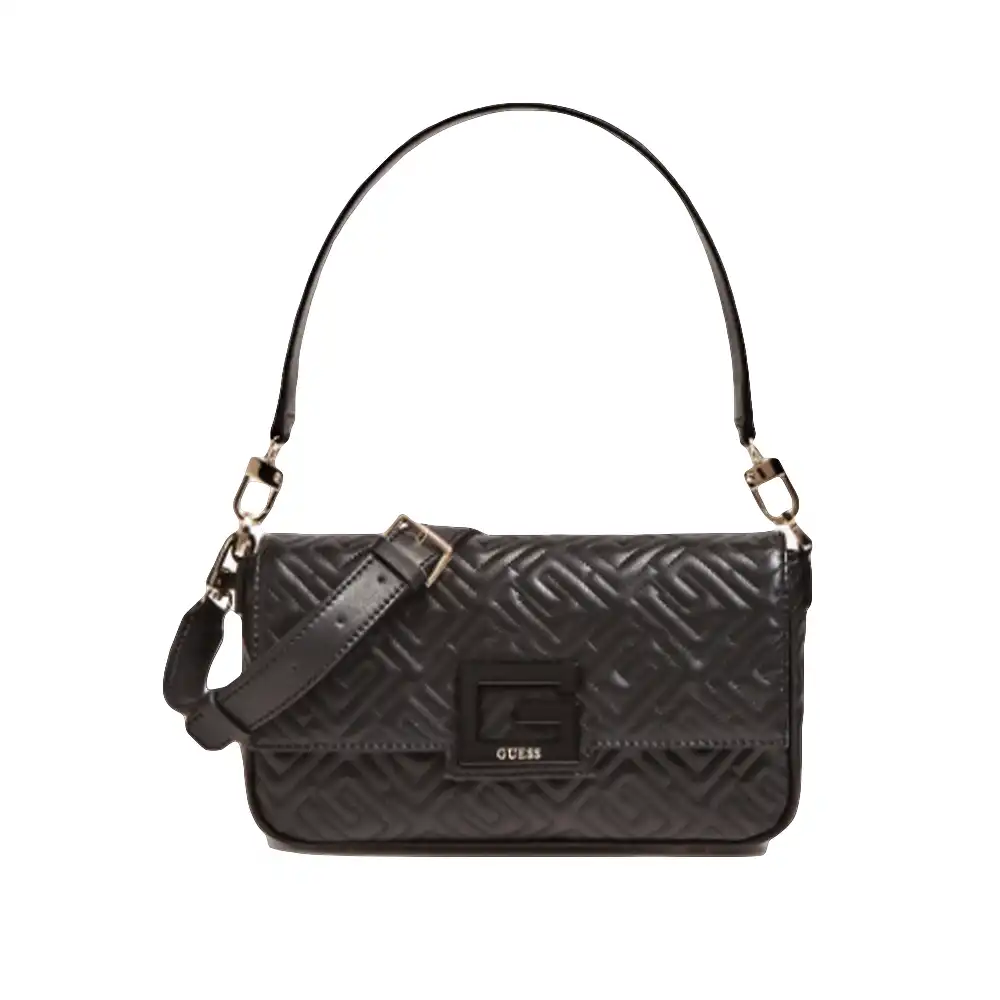 Sac a main femme Guess Matelassé Brightside Noir - ZESHOES