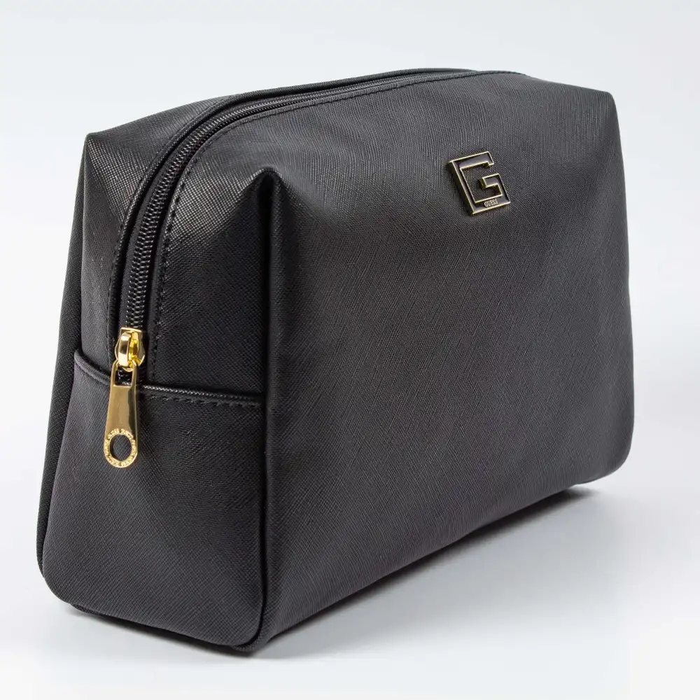 Trousse de toilette femme Guess nohea large top zip Noir - ZESHOES