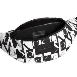 Sac banane homme Calvin Klein SP Essentials Print Street Pack noir et blanc -...