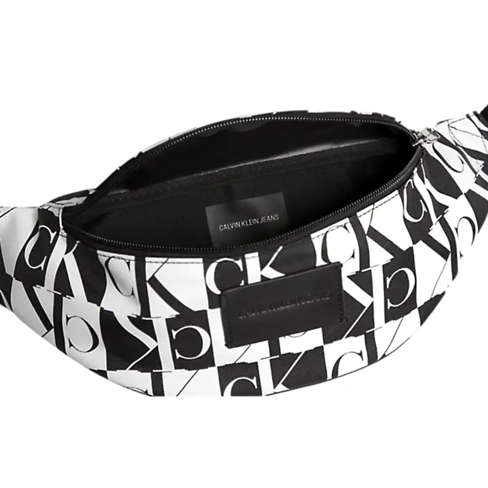 Sac banane homme Calvin Klein SP Essentials Print Street Pack noir et blanc -...