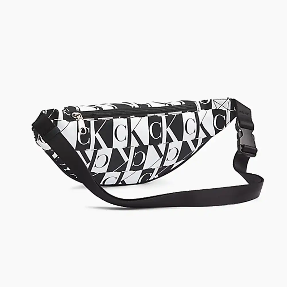Sac banane homme Calvin Klein SP Essentials Print Street Pack noir et blanc -...