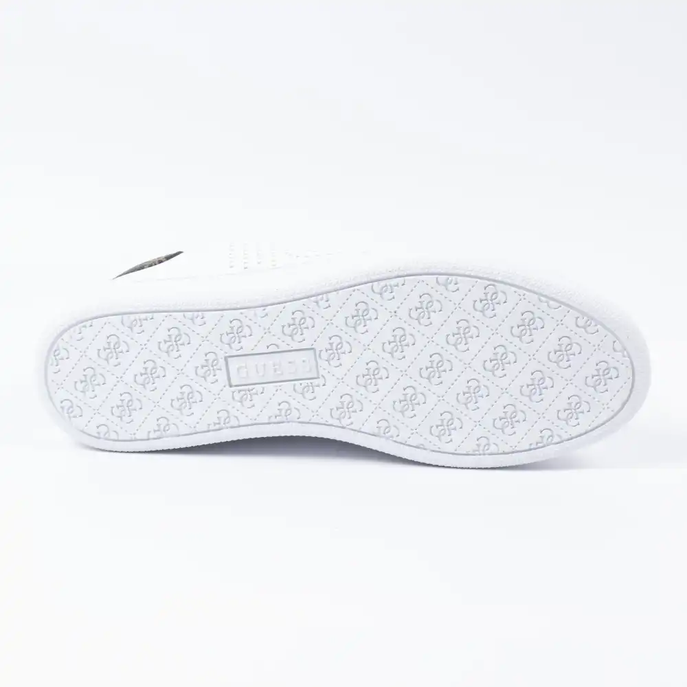 Basket de ville basse femme Guess Perforé Ranvo Blanc - ZESHOES