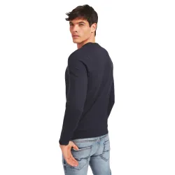 Sweat shirt homme Guess Front logo Bleu - ZESHOES