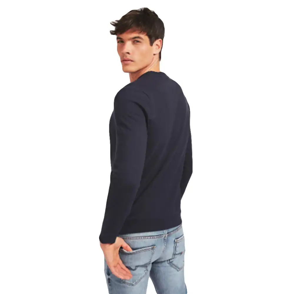 Sweat shirt homme Guess Front logo Bleu - ZESHOES