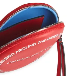 Portefeuille femme Calvin Klein cercle sculpté Rouge - ZESHOES