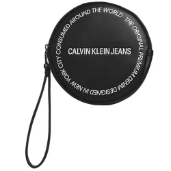 Sac a main femme Calvin Klein Pochette cercle sculpté noire Noir - ZESHOES