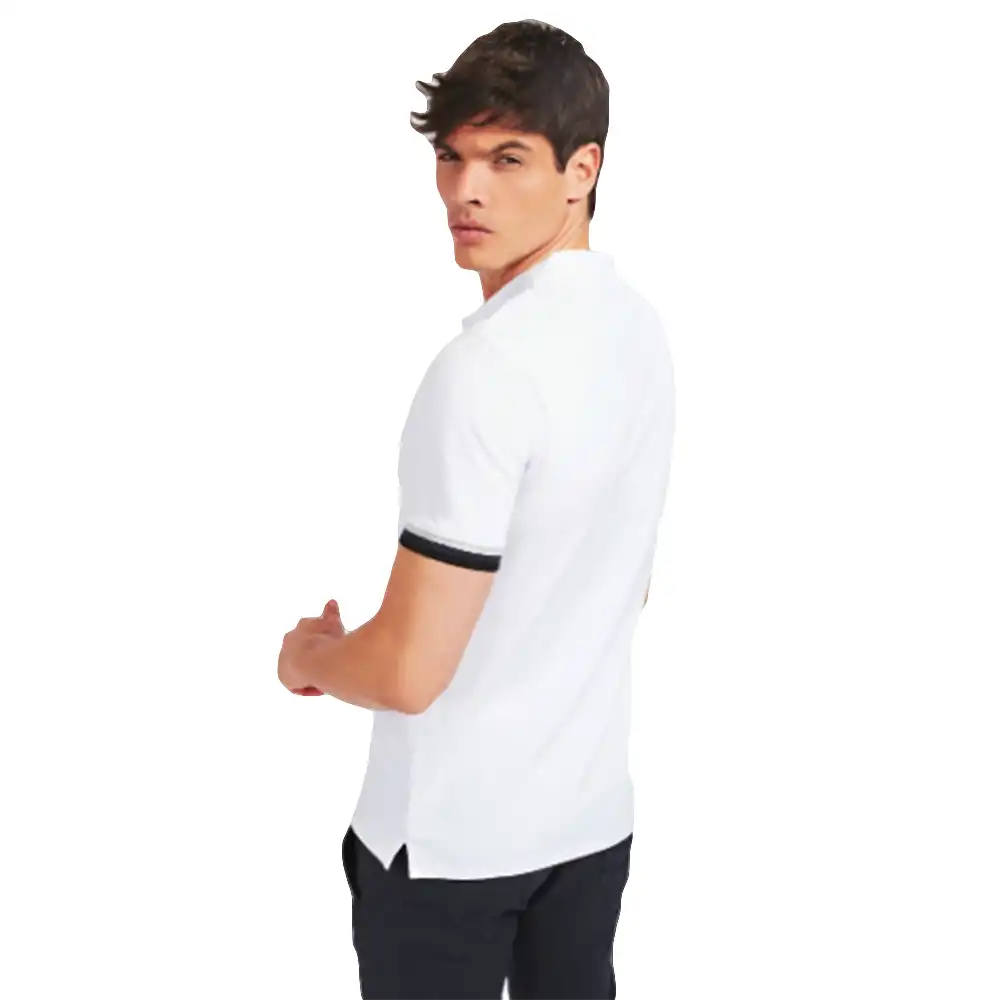 Polo manche courte Guess Logo brodé Blanc - ZESHOES