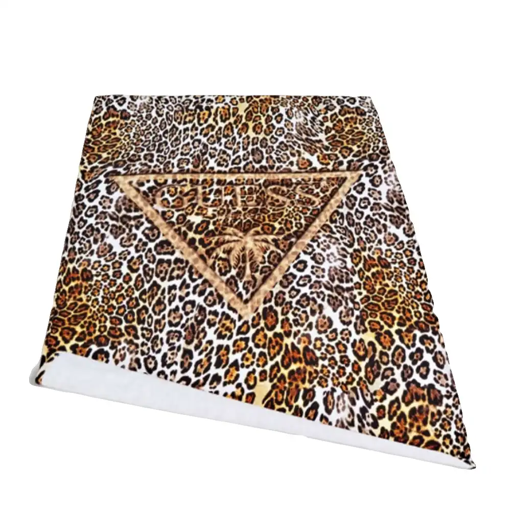 Serviette de plage femme Guess Logo triangle palm Leopard - ZESHOES