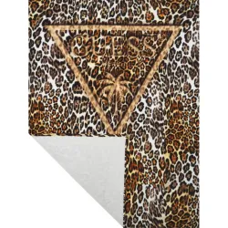 Serviette de plage femme Guess Logo triangle palm Leopard - ZESHOES