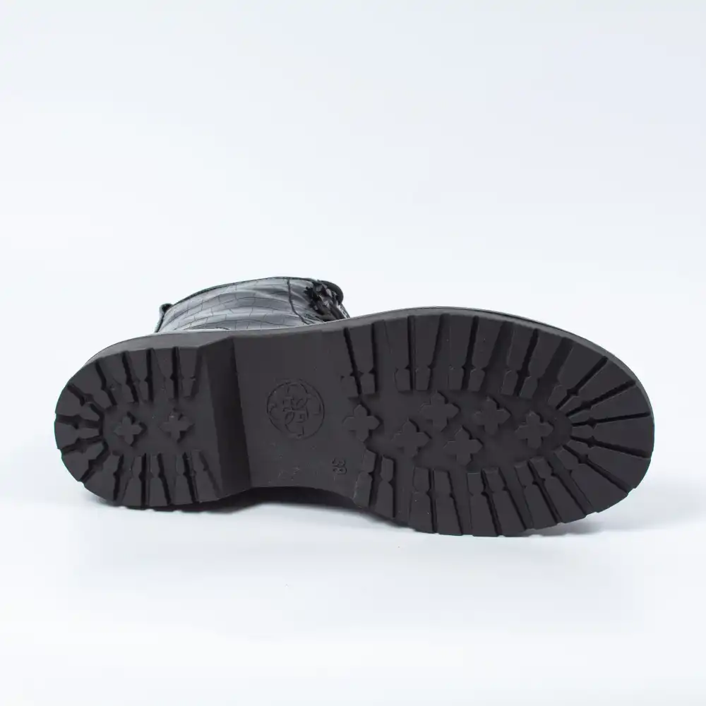 Basket montante femme Guess Anfibio talisi effet croco Noir - ZESHOES