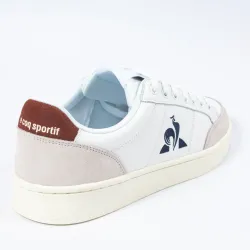 Basket basse homme Le Coq Sportif Court net Blanc - ZESHOES