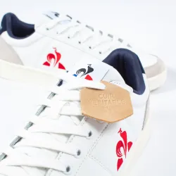 Basket basse homme Le Coq Sportif Court net Blanc - ZESHOES