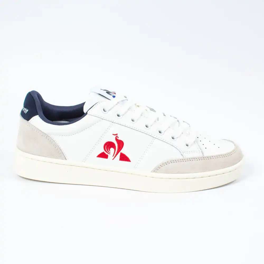 Basket basse homme Le Coq Sportif Court net Blanc - ZESHOES