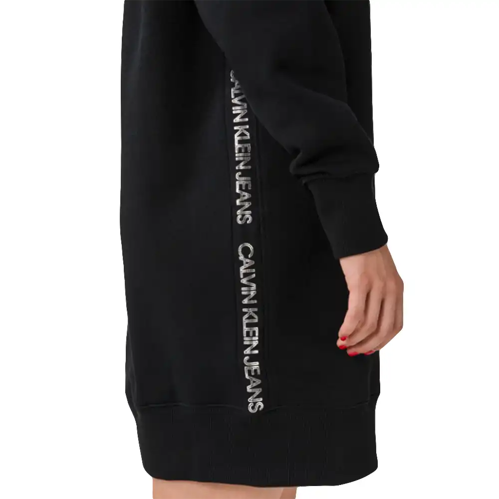 Robe femme Calvin Klein Robe pull Noir - ZESHOES