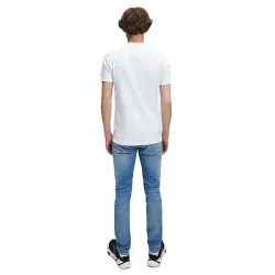 T shirt manche courte homme Calvin Klein coton bio Blanc - ZESHOES