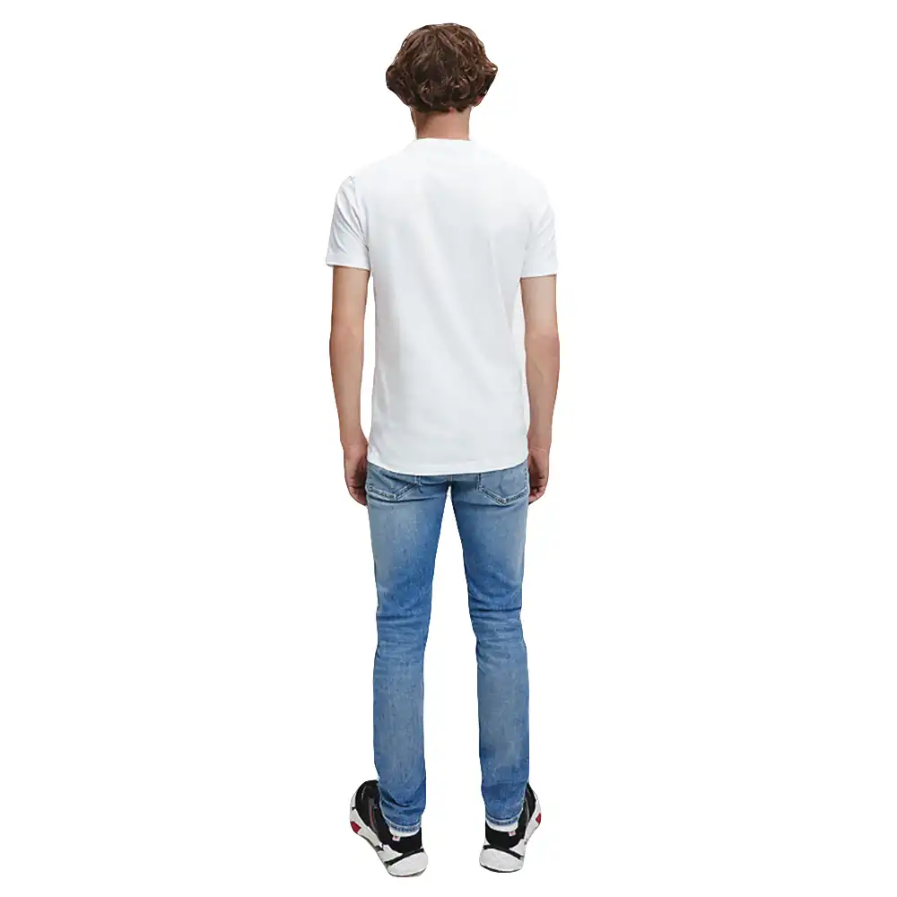 T shirt manche courte homme Calvin Klein coton bio Blanc - ZESHOES