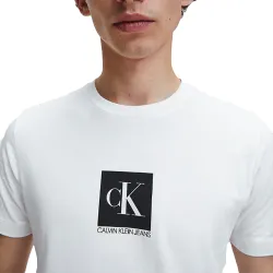T shirt manche courte homme Calvin Klein coton bio Blanc - ZESHOES