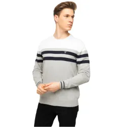 Sweat shirt homme Guess Brazos sweater Gris - ZESHOES