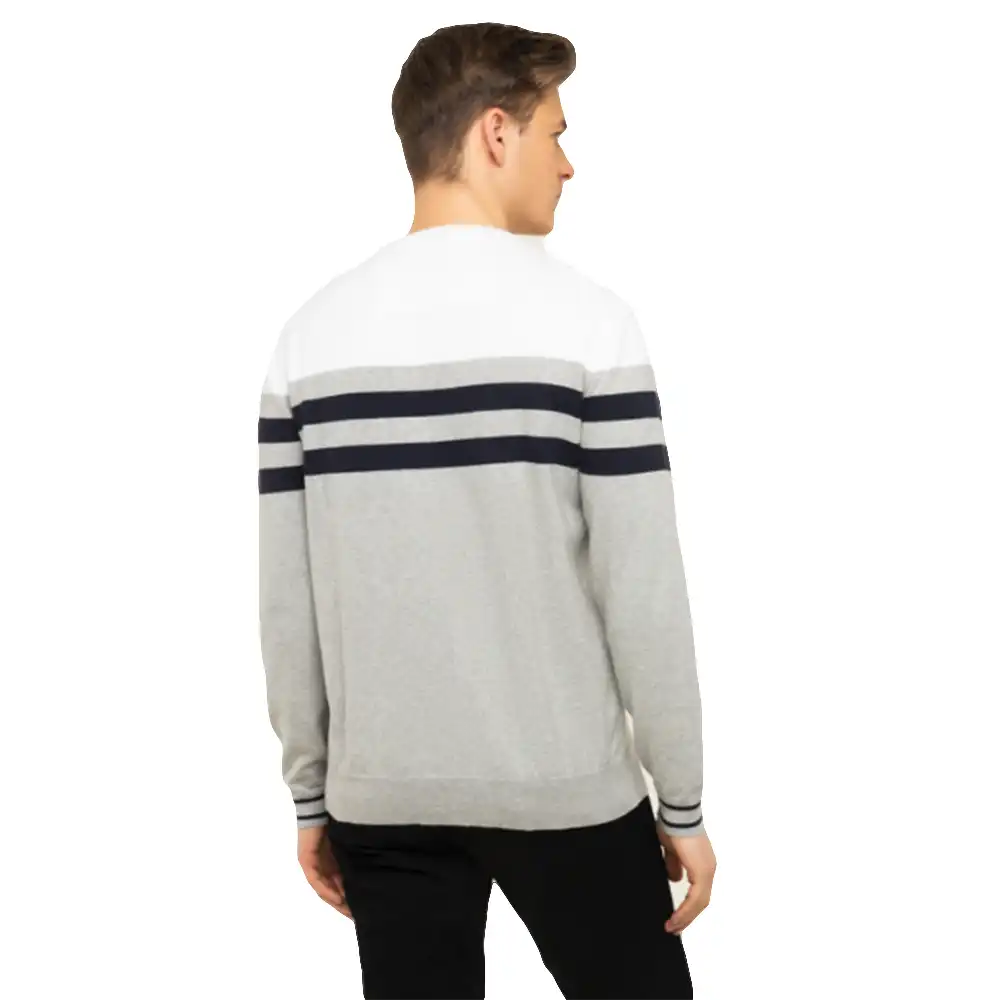 Sweat shirt homme Guess Brazos sweater Gris - ZESHOES