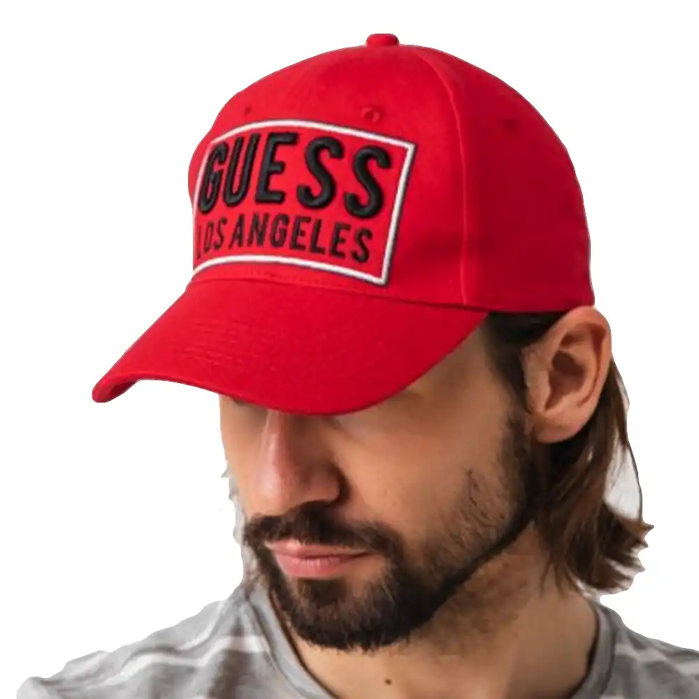 Casquette homme Guess Cap logo Rouge - ZESHOES