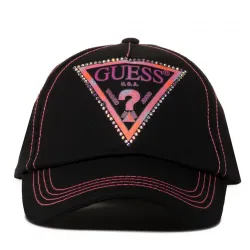 Casquette femme Guess Cap logo triangle Noir - ZESHOES