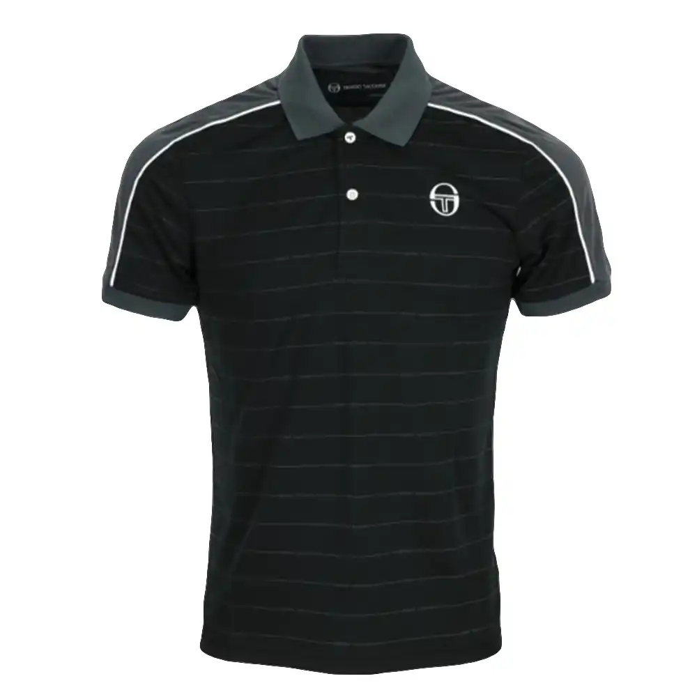 T shirt manche courte homme Sergio Tacchini Fundi Noir - ZESHOES