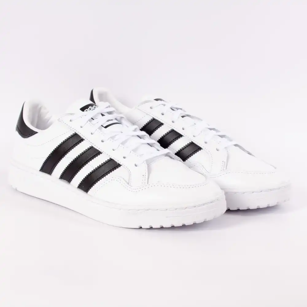 Basket basse homme Adidas Team court Blanc - ZESHOES
