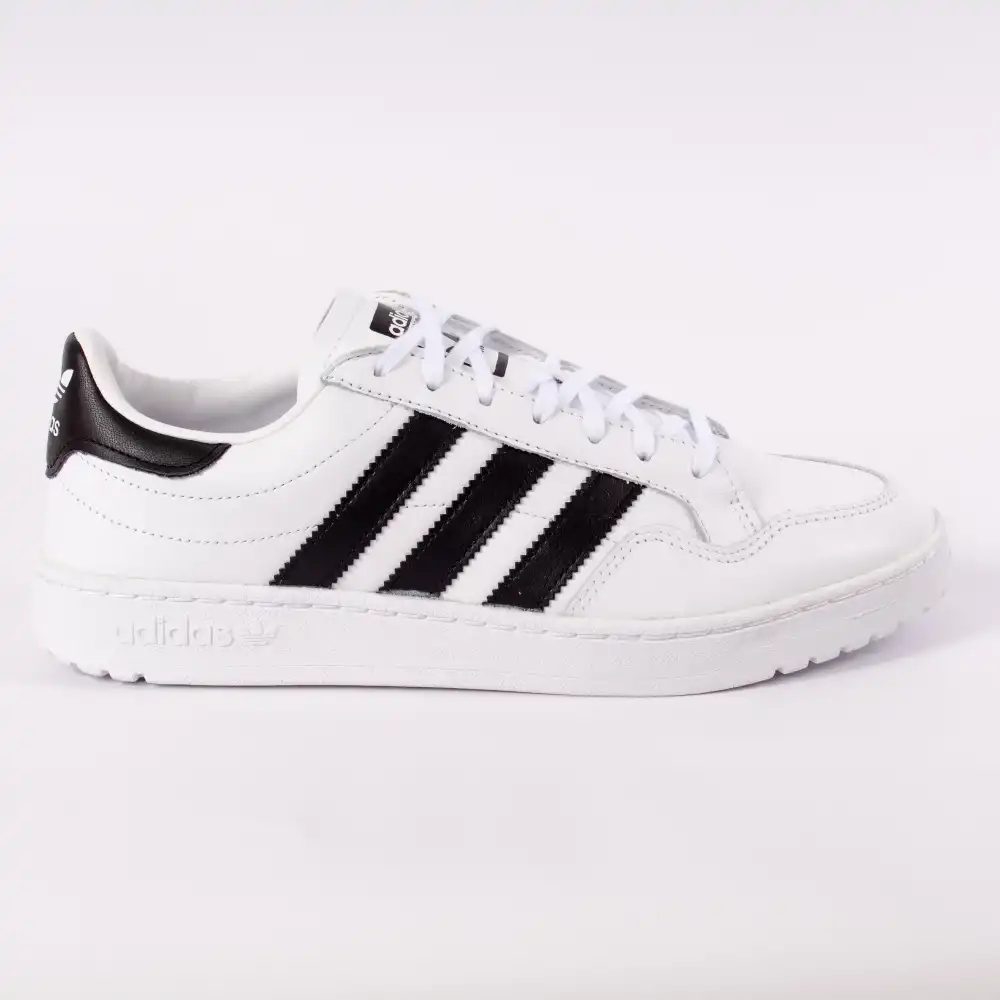 Basket basse homme Adidas Team court Blanc - ZESHOES