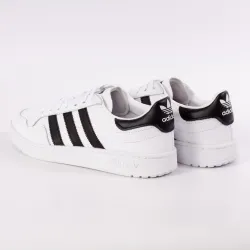 Basket basse homme Adidas Team court Blanc - ZESHOES