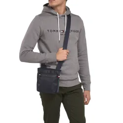 Sac a bandouliere homme Tommy Jeans Elevated nylon mini crossover Bleu - ZESHOES