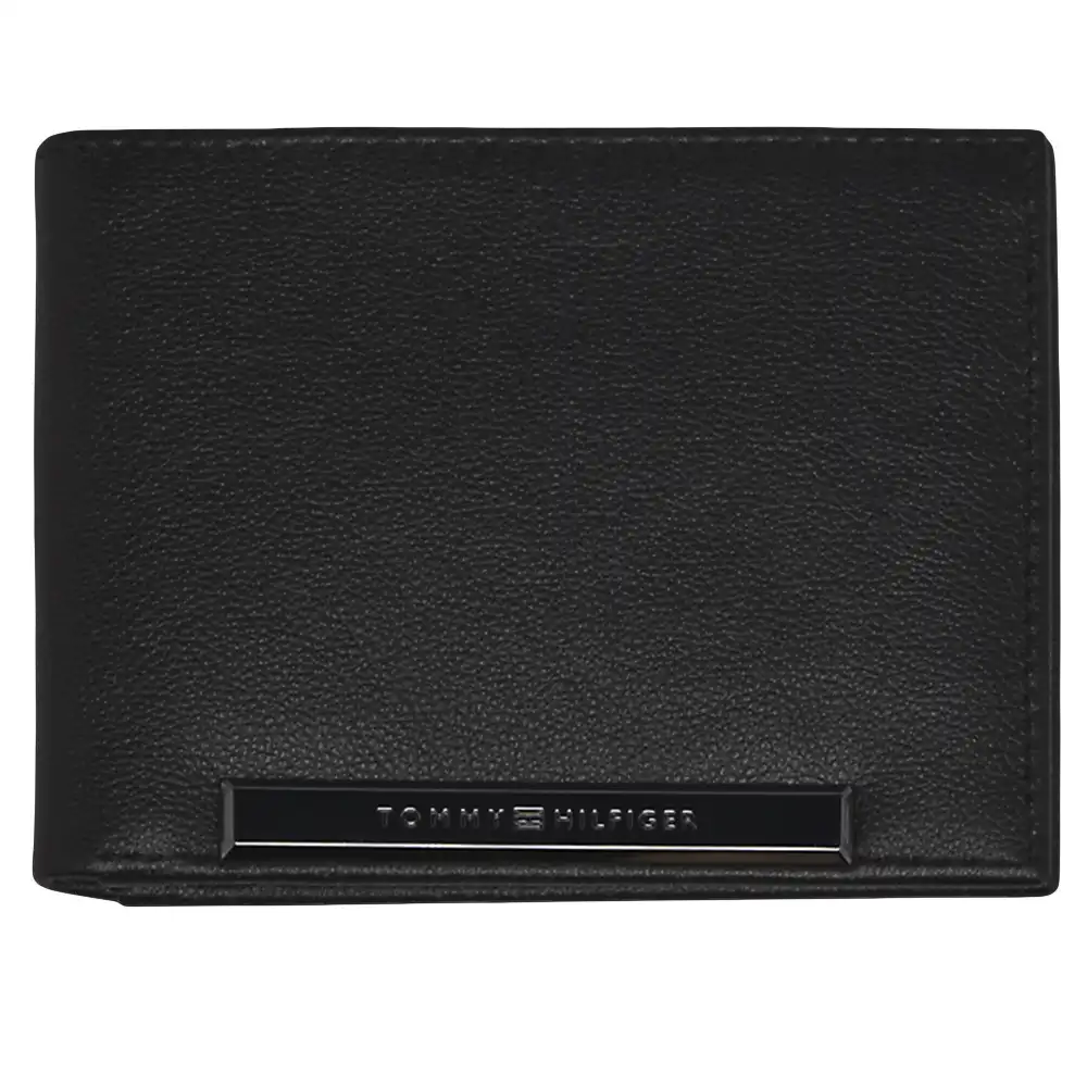 Portefeuille homme Tommy Jeans Corp plaque mini wallet Noir - ZESHOES