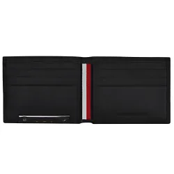 Portefeuille homme Tommy Jeans Corp plaque mini wallet Noir - ZESHOES